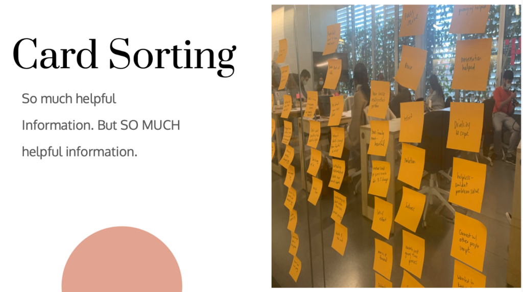 YOU GOT THIS: An App Designed to Connect, Educate and Empower People Through Their Loss. Card sorting