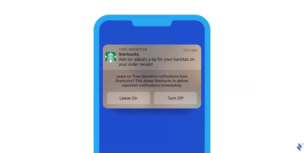 Starbucks push notification