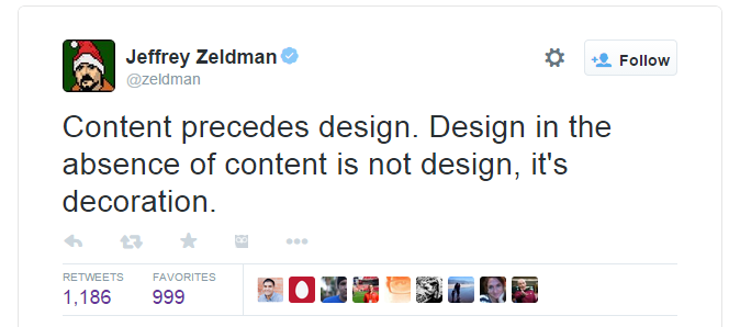 Content precedes design