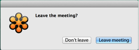 Leave Meeting button