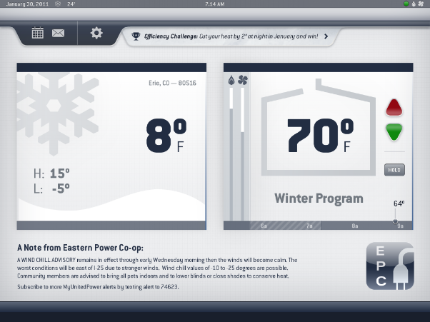 Thermostat Home Screen