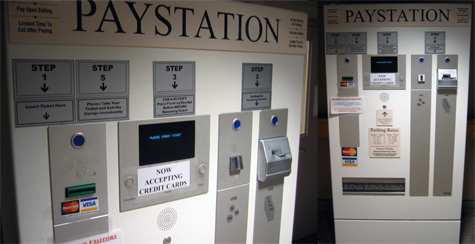 Confusing parking pay station