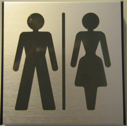 Men's restroom, to the left: got it! 