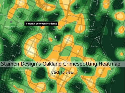 Stamen Design’s Oakland Crimespotting Heatmap