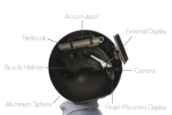 Cross-section of The Decelerator Helmet