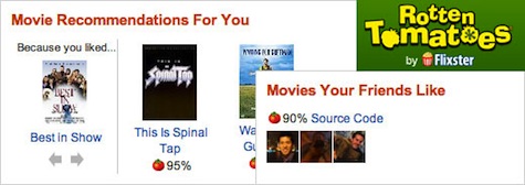Rotten Tomatoes' use of Instant Personalization