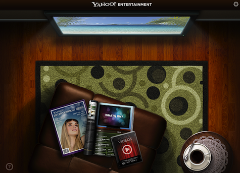 Screenshot of Yahoo! entertainment app
