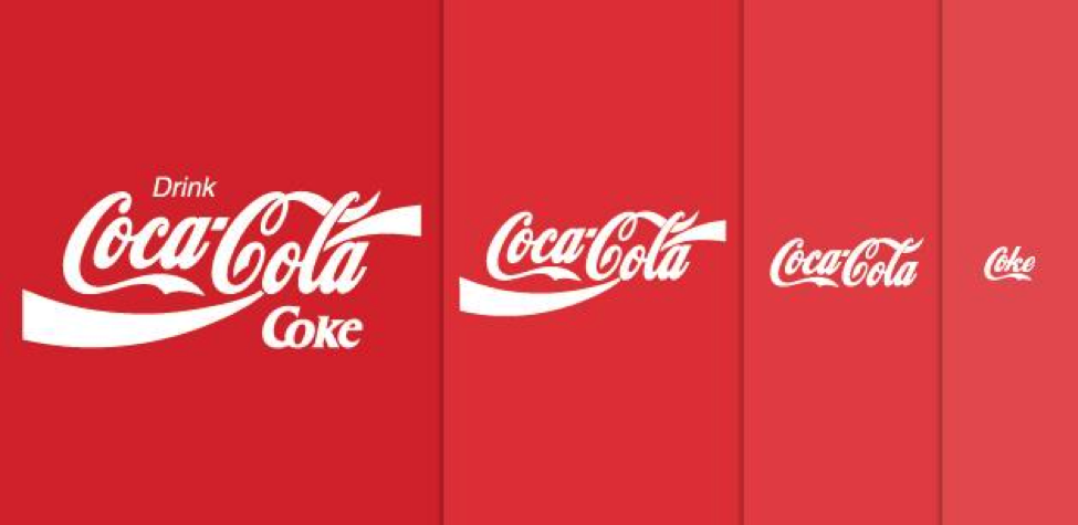 responsive Coke logos
