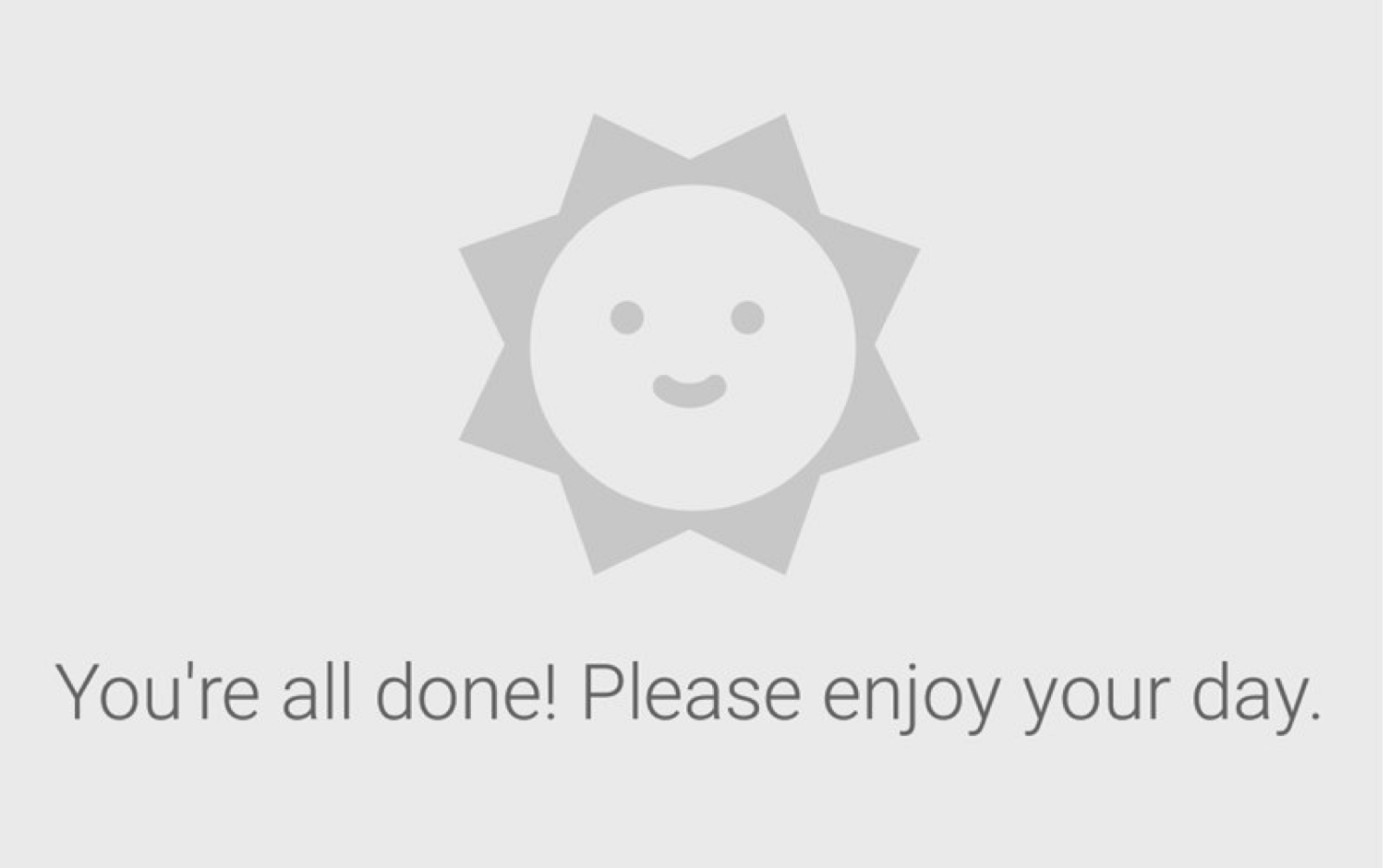 Smiling sun from Gmail mobile app