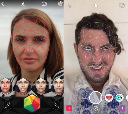 Looksery and Snapchat's facial recognition