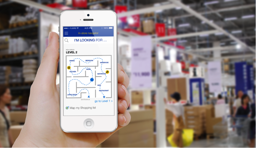 Beacon technology in a retail setting
