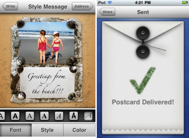 Postage iOS app