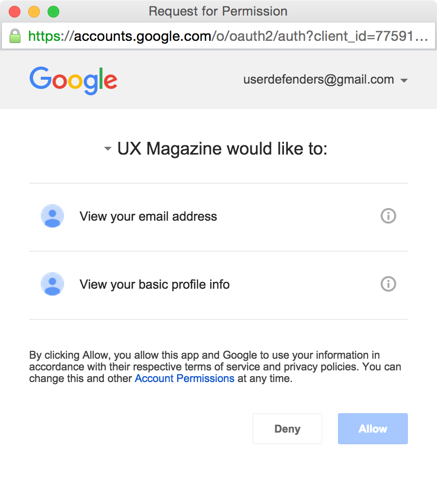 Google+ social login on UX Magazine