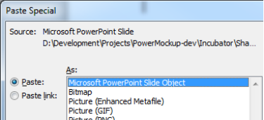 Embedding a Powerpoint slide into a Word document