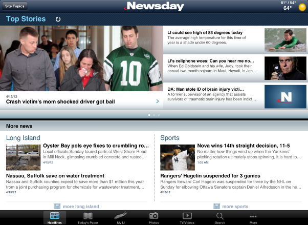 Newsday App Screen