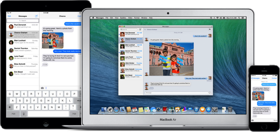iPad, Mac, and iPhone